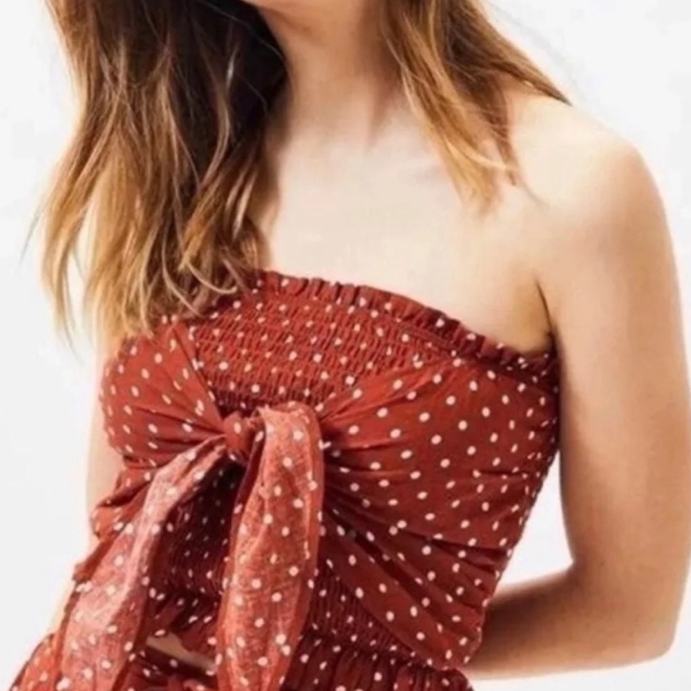 Polka dot tube top